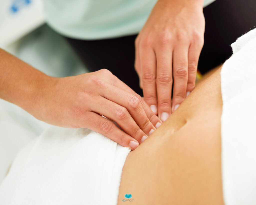 Massagem de Drenagem na zona abdominal